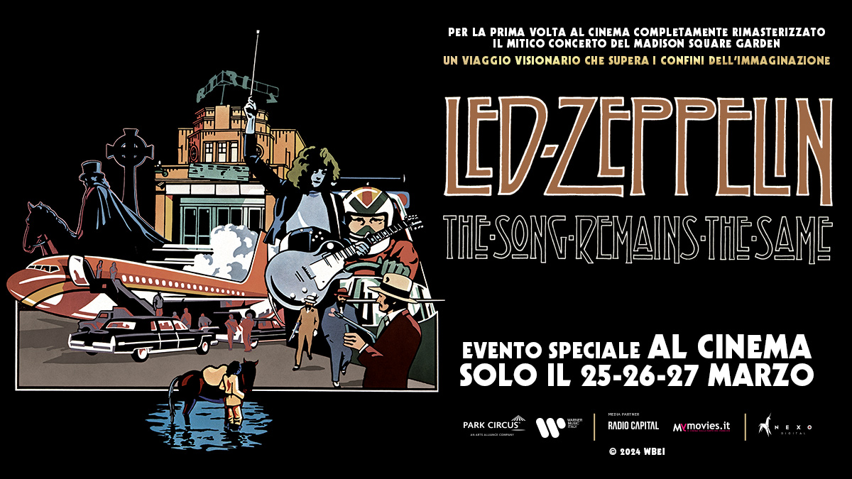 Led Zeppelin: dal 25 al 27 marzo lo storico film sui live al Madison del 1973